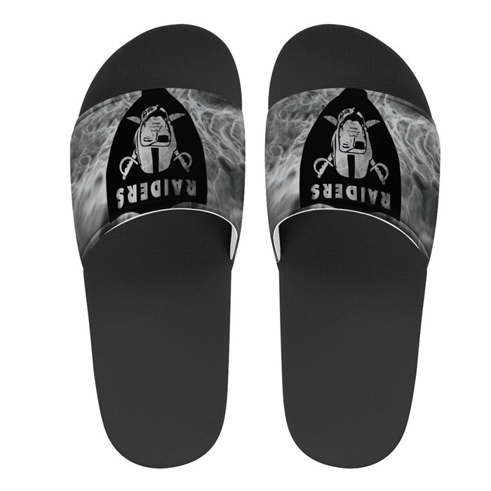 Women's Las Vegas Raiders Flip Flops 001 - Click Image to Close